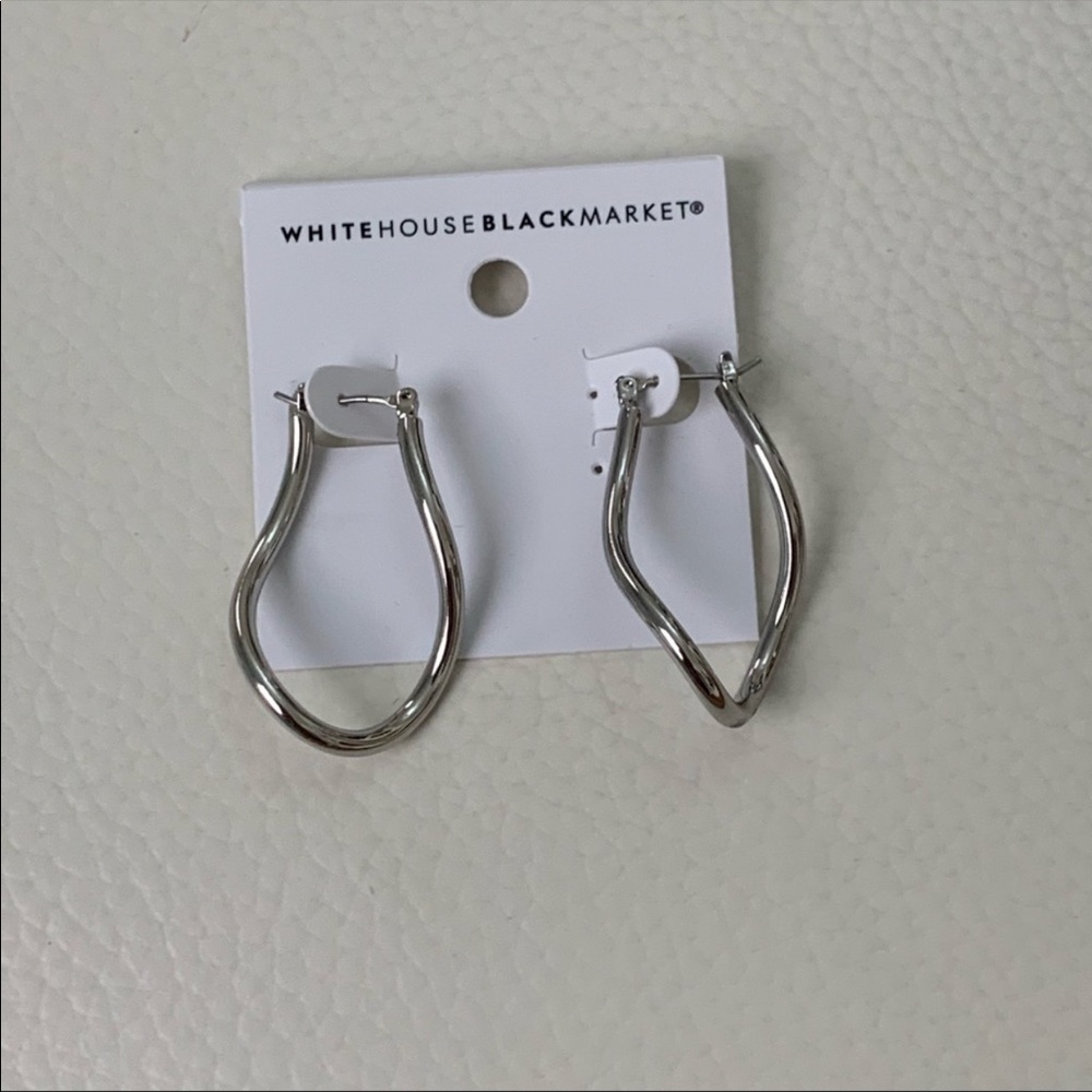 WHBM twisted oval hoop earring